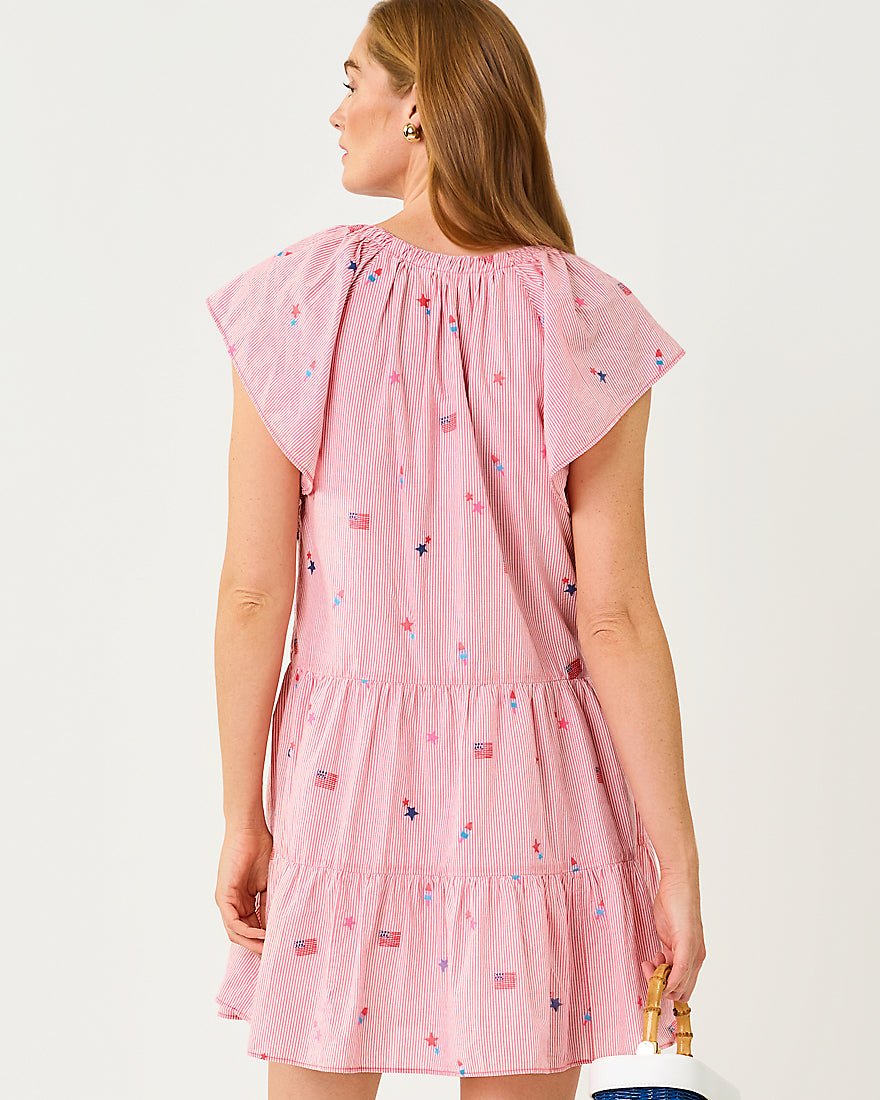 Lilly Pulitzer - Norella Dress - Paradise Punch Its A 250Th Celebration Stripe