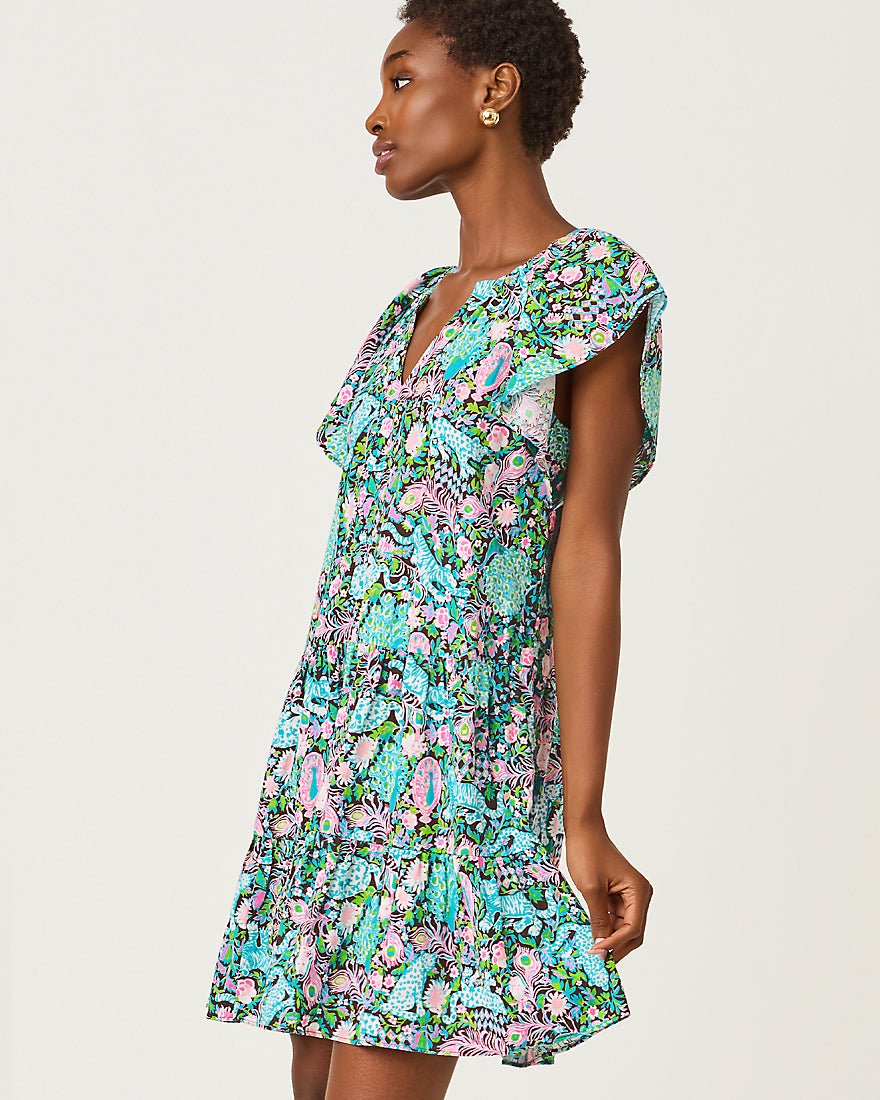 Lilly Pulitzer - Norella Linen Dress - Multi Royal Zoo