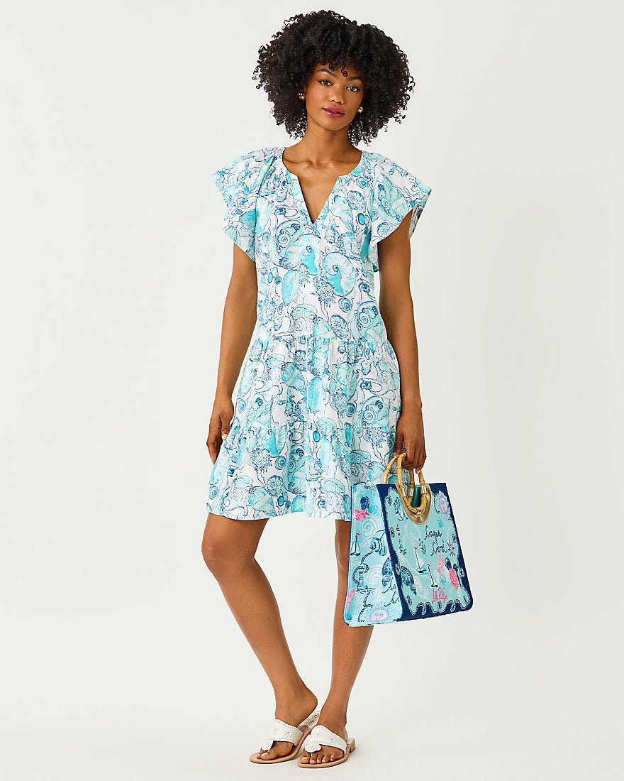Lilly Pulitzer - Norella Linen Dress - Resort White Shell Shine