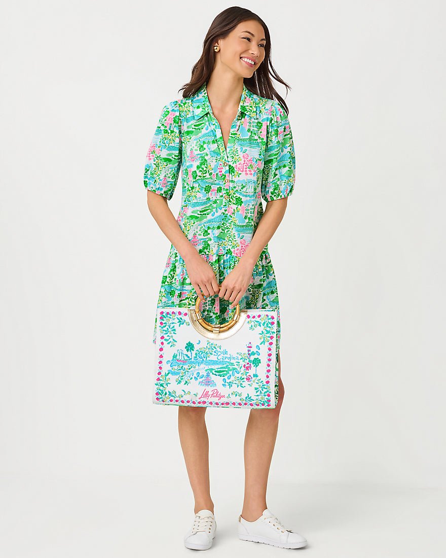 Lilly Pulitzer - Oasis Canvas Tote - Multi South Carolina Destination