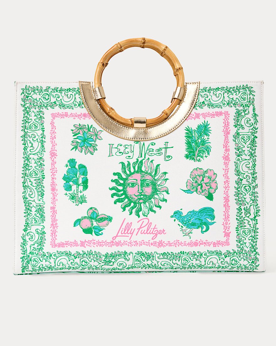 Lilly Pulitzer - Oasis Canvas Tote - Resort White Key West Destination
