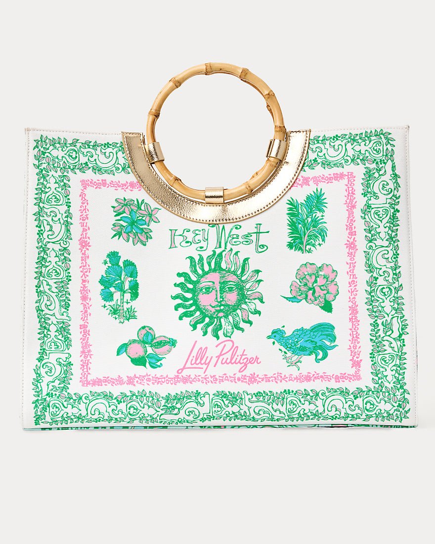 Lilly Pulitzer - Oasis Canvas Tote - Resort White Key West Destination