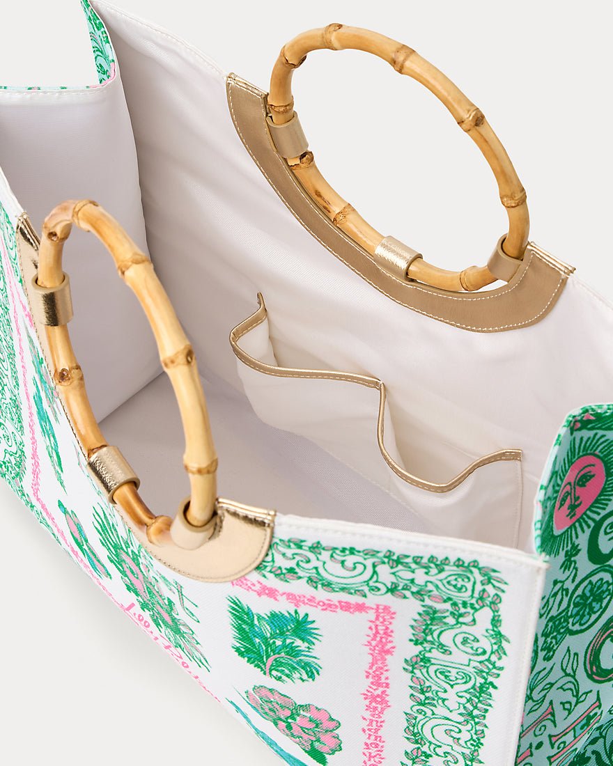 Lilly Pulitzer - Oasis Canvas Tote - Resort White Key West Destination