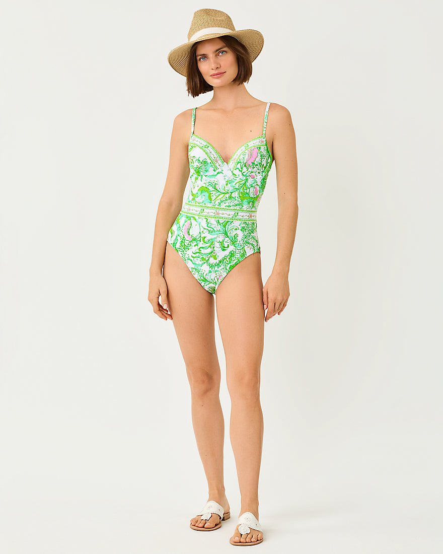 Lilly Pulitzer - Palma One Piece Swimsuit - Resort White Ship To Shore