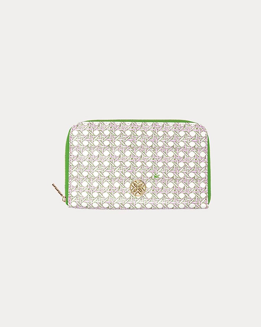 Lilly Pulitzer - Passport Travel Wallet - Conch Shell Pink Caning