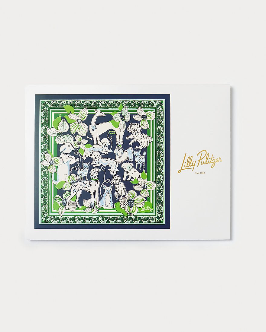 Lilly Pulitzer - Poinciana Silk Scarf - Low Tide Navy Canine Couture