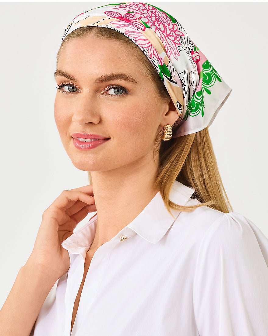 Lilly Pulitzer - Poinciana Silk Scarf - Multi Nine Lives Society