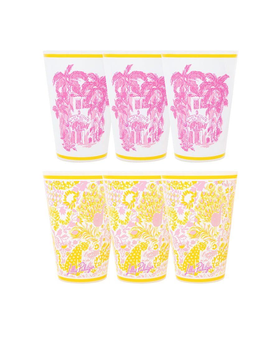Lilly Pulitzer - Pool Cup Set - Royal Zoo