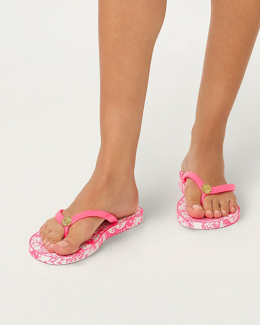 Lilly Pulitzer - Pool Flip Flop - Cherry Blossom Pink Fleur De Lilly