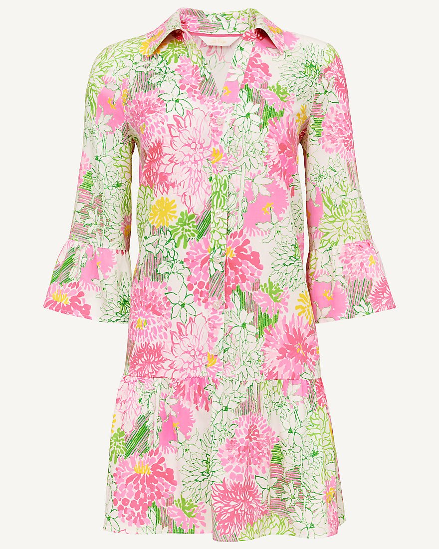 Lilly Pulitzer - Rayanna Tunic Dress - Resort White Mum Patch