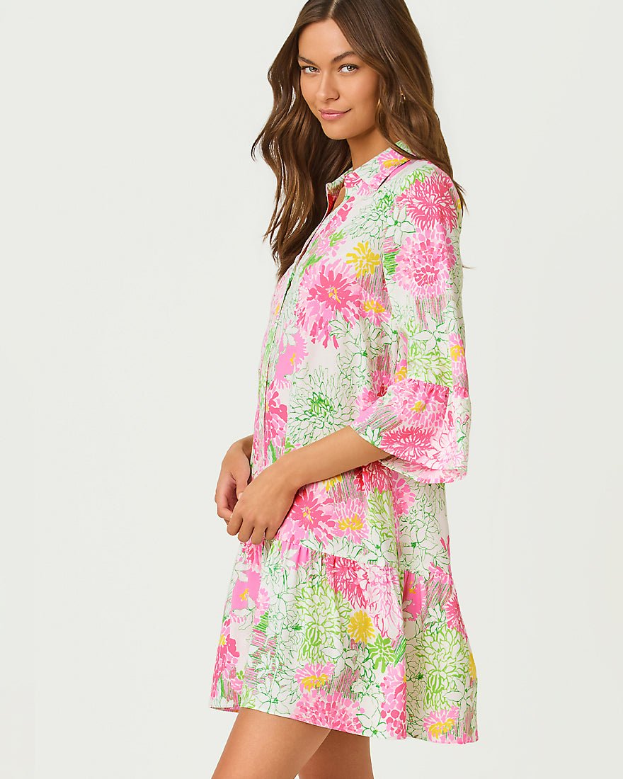 Lilly Pulitzer - Rayanna Tunic Dress - Resort White Mum Patch