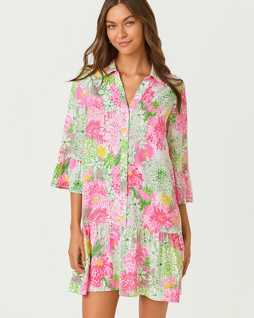 Lilly Pulitzer - Rayanna Tunic Dress - Resort White Mum Patch