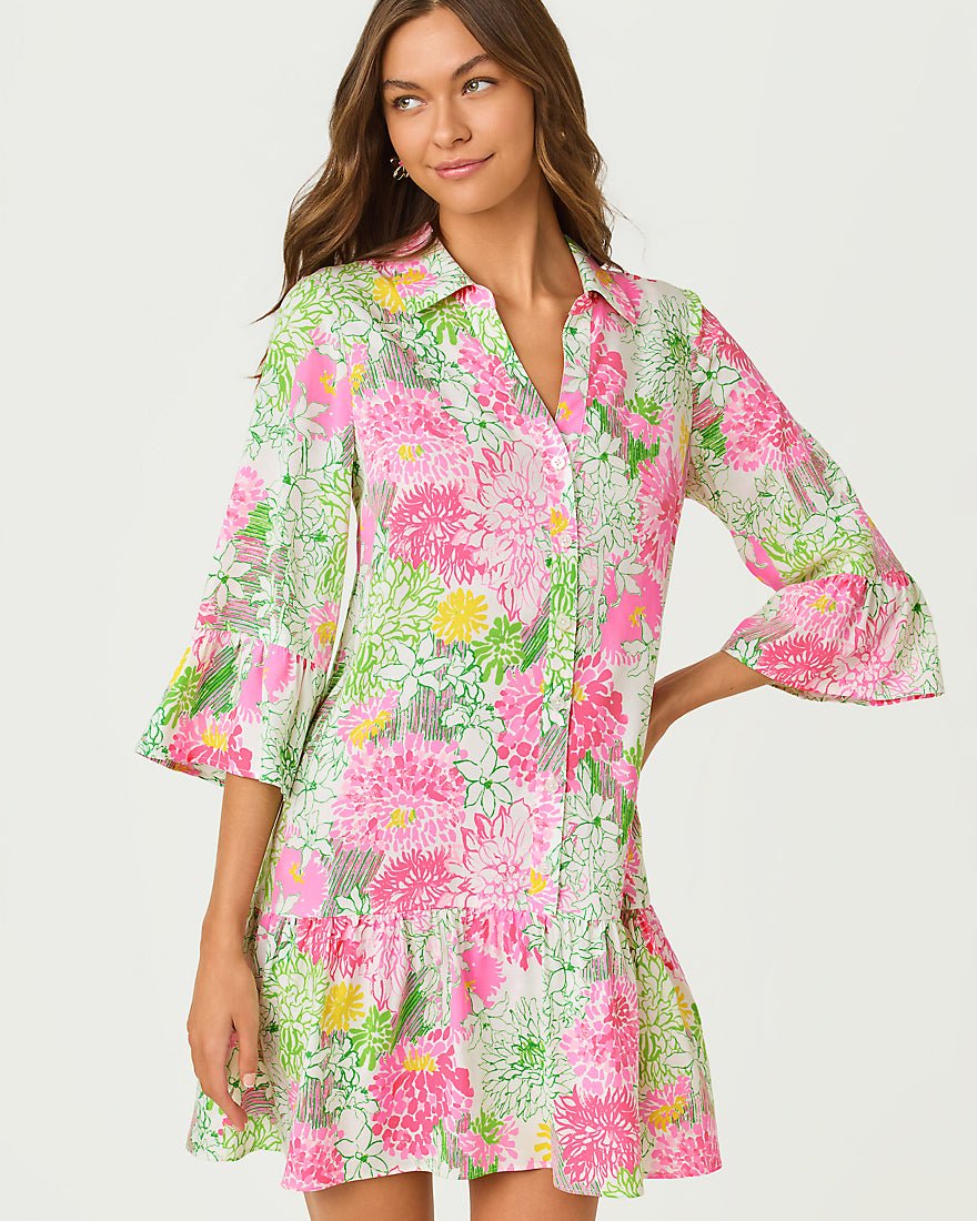 Lilly Pulitzer - Rayanna Tunic Dress - Resort White Mum Patch
