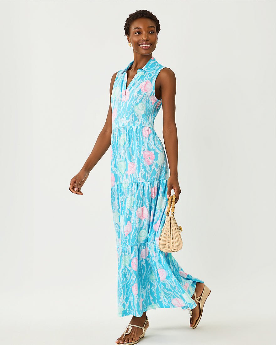 Lilly Pulitzer - Riegan Maxi Dress - Capri Blue Shelden