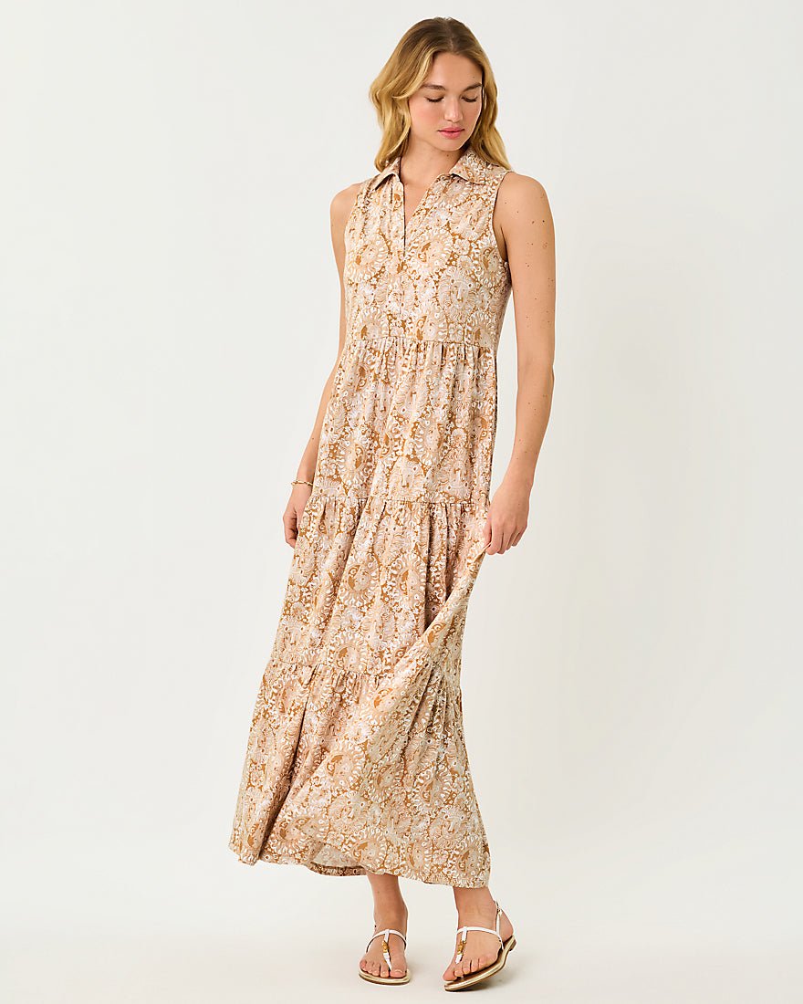Lilly Pulitzer - Riegan Maxi Dress - Iced Latte Jims Stuff