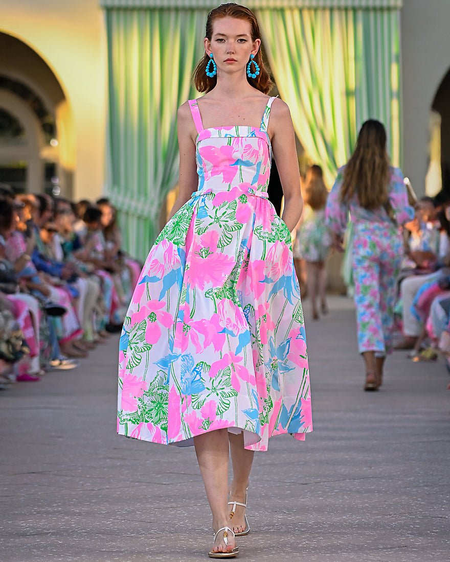 Lilly Pulitzer - Rissy Midi Dress - Resort White Oversized Viney Liney