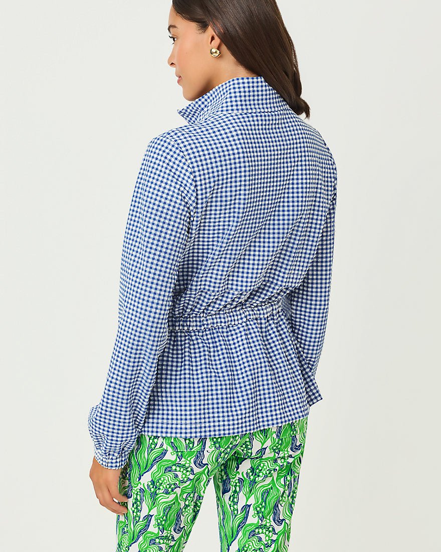 Lilly Pulitzer - Romilly Performance Jacket Upf 50 Plus - Starlight Navy Mini Performance Gingham