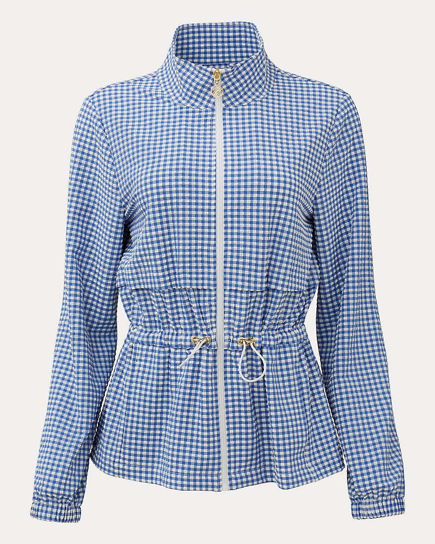 Lilly Pulitzer - Romilly Performance Jacket Upf 50 Plus - Starlight Navy Mini Performance Gingham