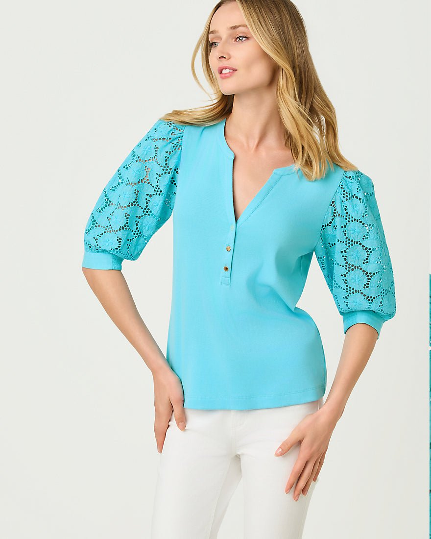 Lilly Pulitzer - Ronson Eyelet Knit Top - Resort White