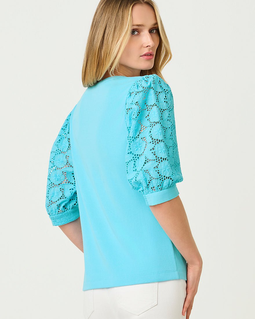 Lilly Pulitzer - Ronson Eyelet Knit Top - Resort White