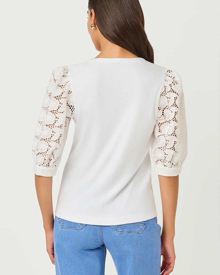 Lilly Pulitzer - Ronson Eyelet Knit Top - Resort White