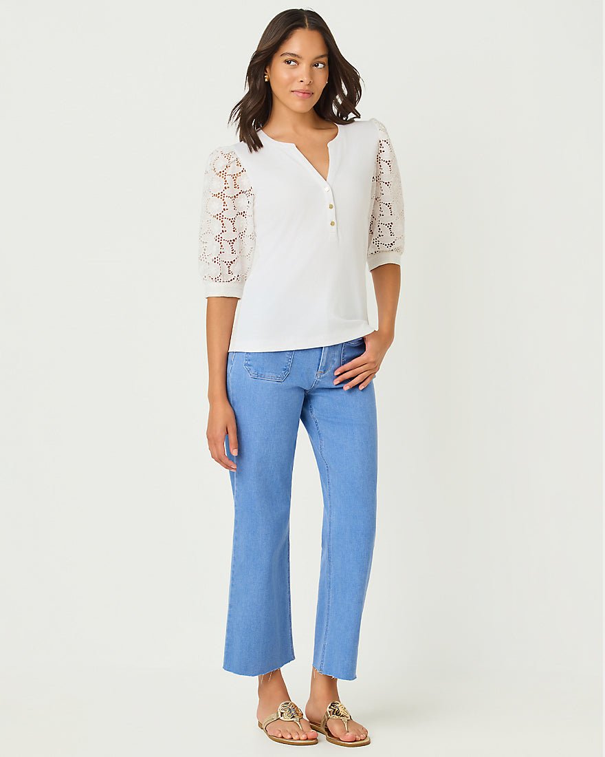 Lilly Pulitzer - Ronson Eyelet Knit Top - Resort White