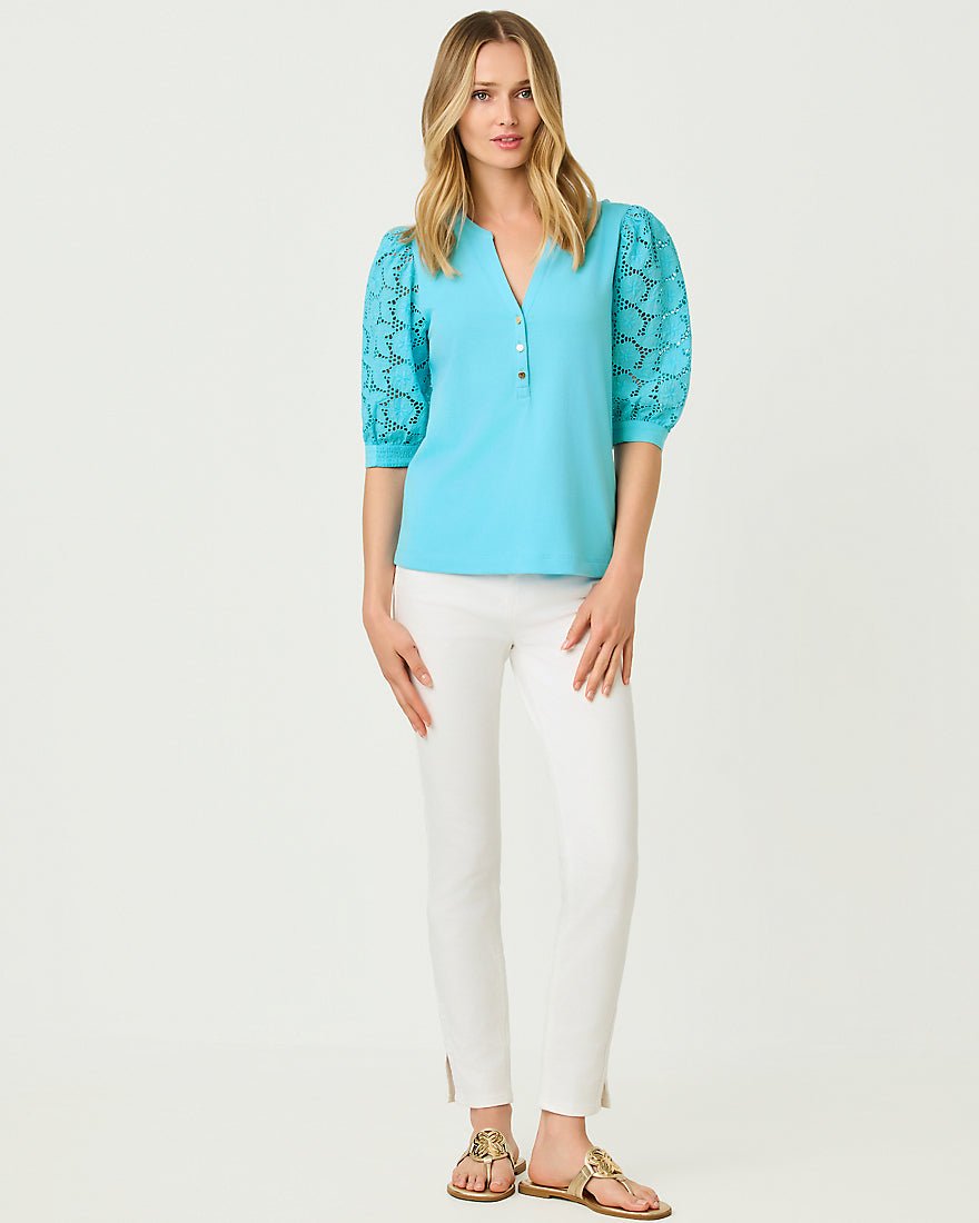 Lilly Pulitzer - Ronson Eyelet Knit Top - Resort White