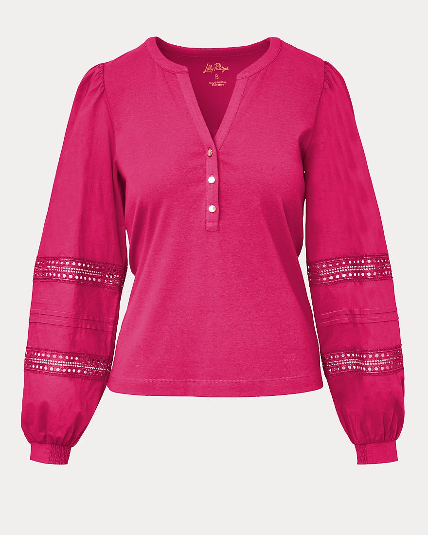 Lilly Pulitzer - Ronson Long Sleeve Knit Top - Berry Bouquet