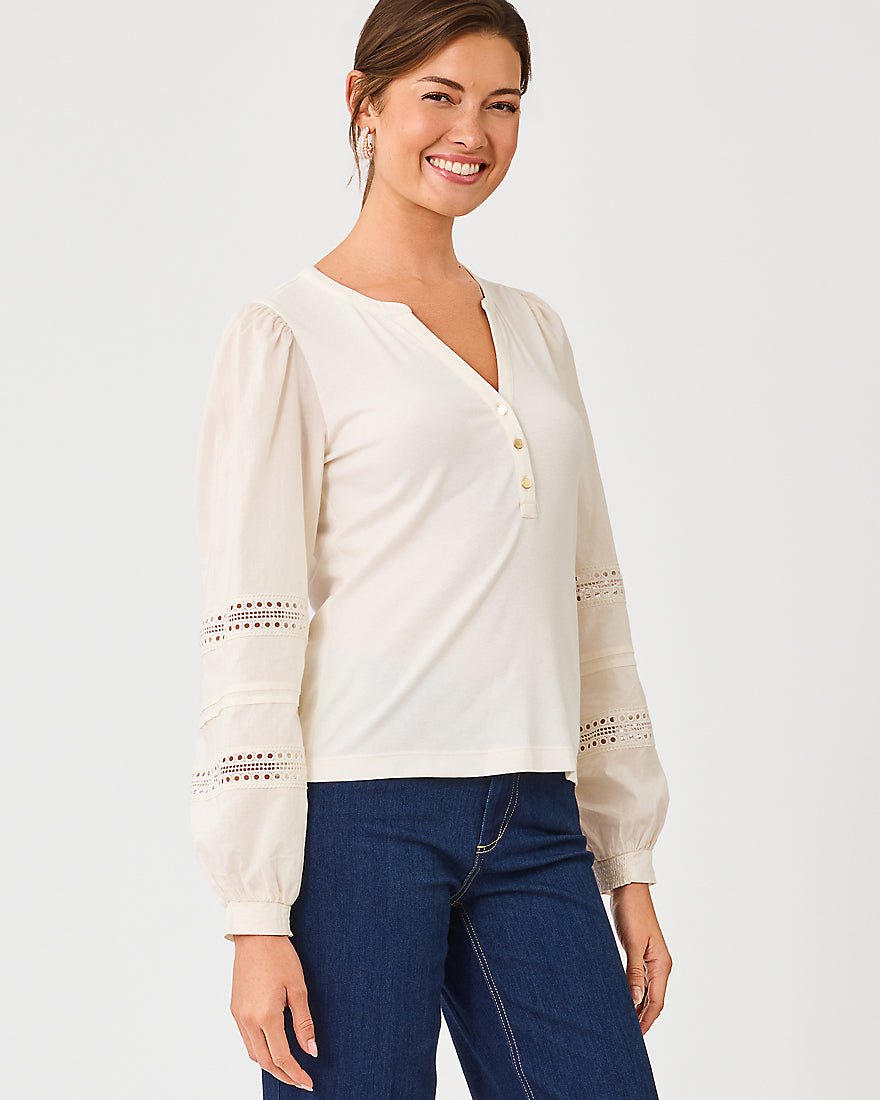 Lilly Pulitzer - Ronson Long Sleeve Knit Top - Coconut