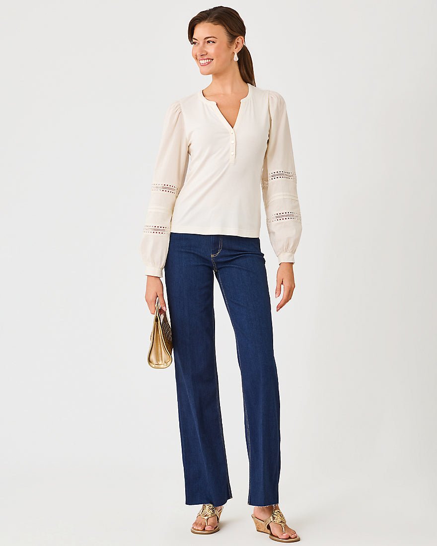 Lilly Pulitzer - Ronson Long Sleeve Knit Top - Coconut