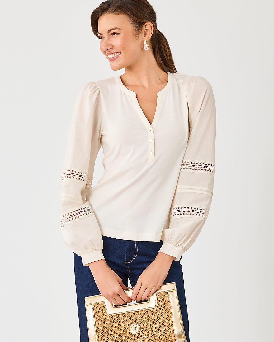 Lilly Pulitzer - Ronson Long Sleeve Knit Top - Coconut