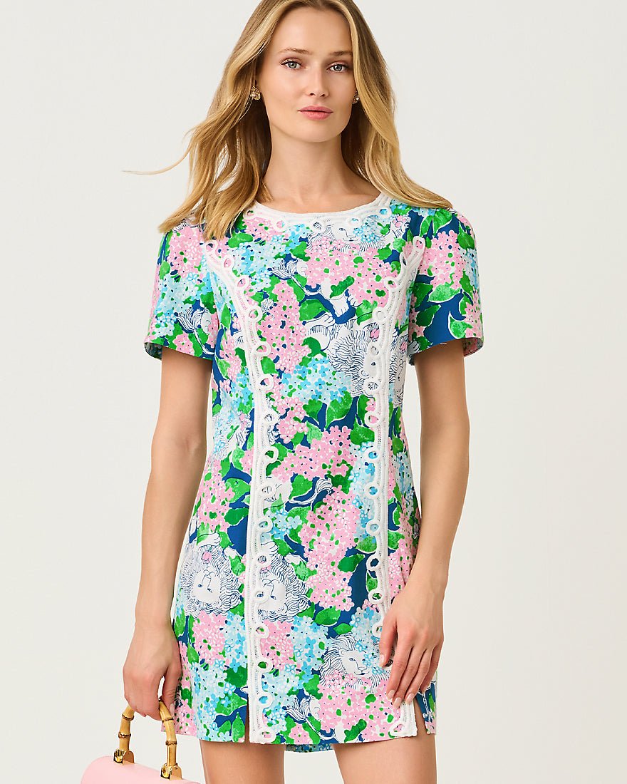 Lilly Pulitzer - Salem Shift Romper - Starlight Navy Lydia The Lion