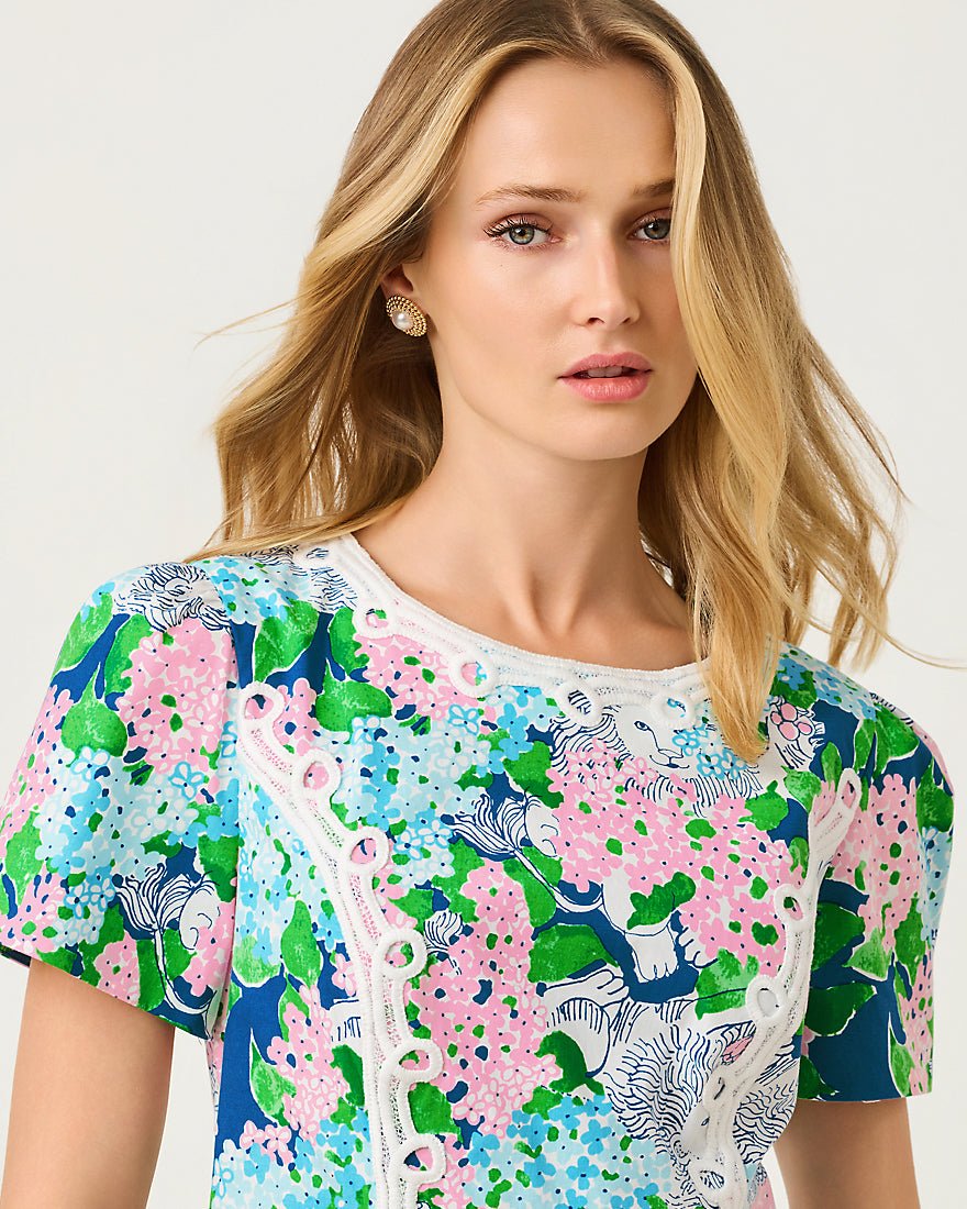 Lilly Pulitzer - Salem Shift Romper - Starlight Navy Lydia The Lion