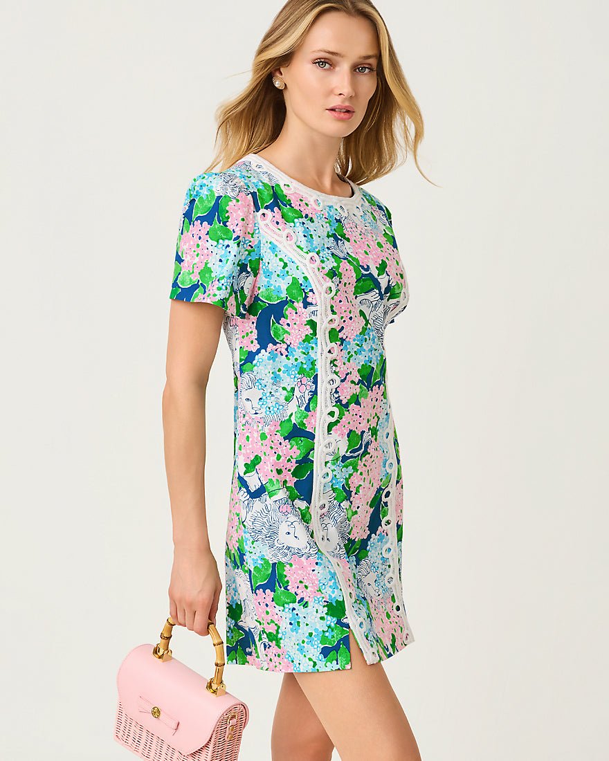 Lilly Pulitzer - Salem Shift Romper - Starlight Navy Lydia The Lion