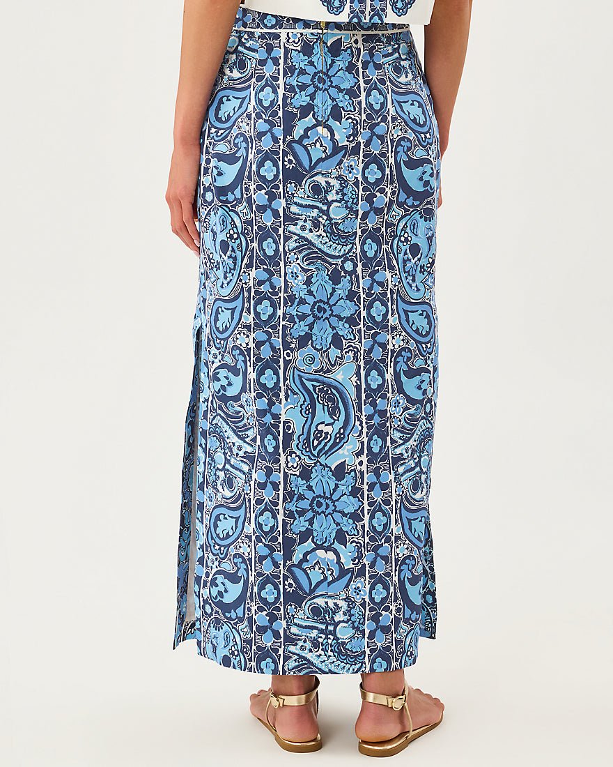 Lilly Pulitzer - Sanders Maxi Skirt - Low Tide Navy The Casbah