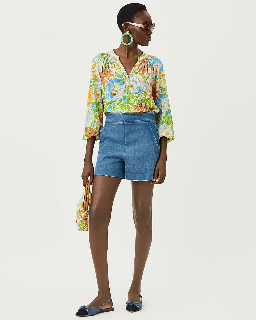 Lilly Pulitzer - Sarissa Stretch Denim Short - Sympeony Wash