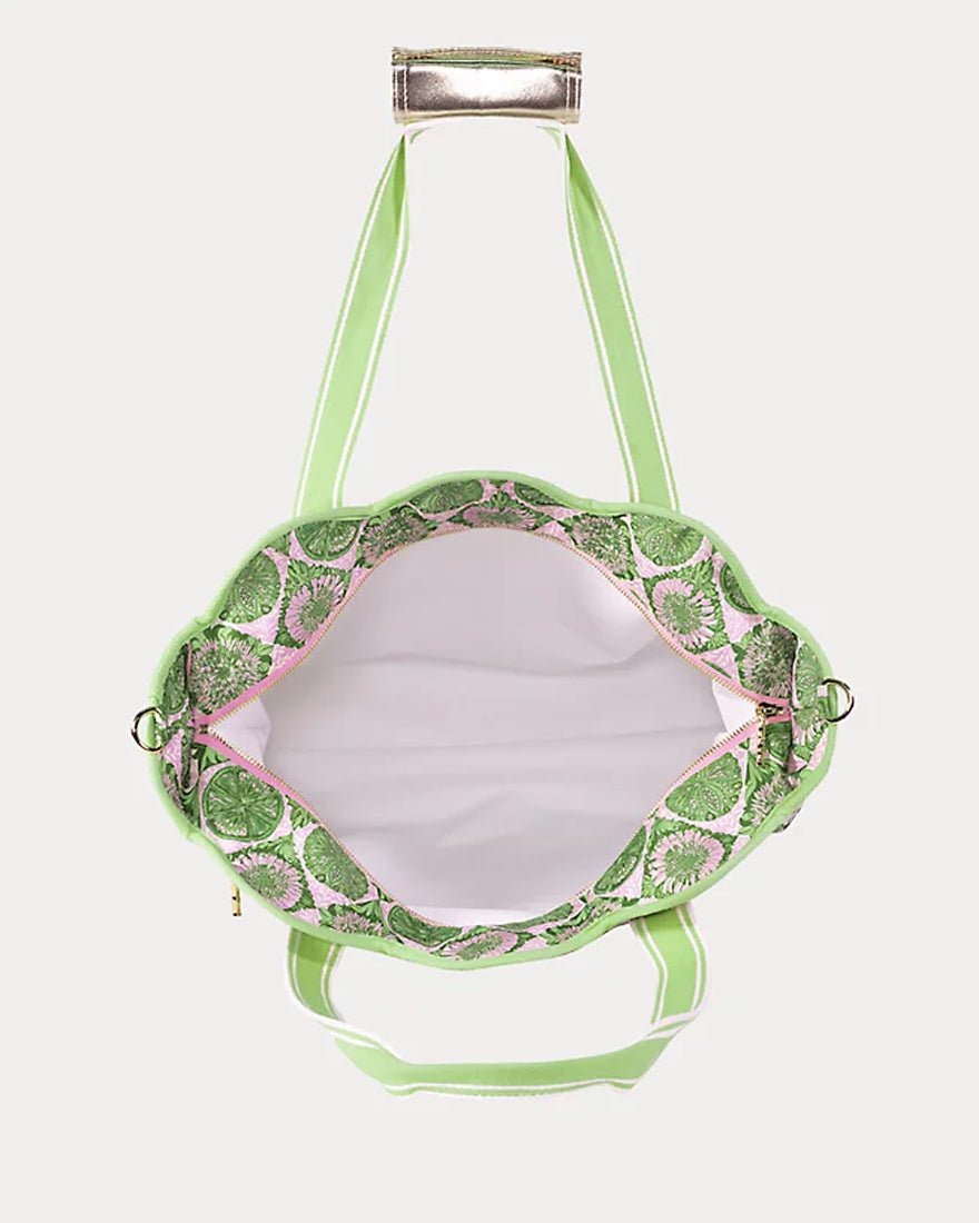 Lilly Pulitzer - Scallop Cooler Tote - Oleander Pink Tropical Tiles