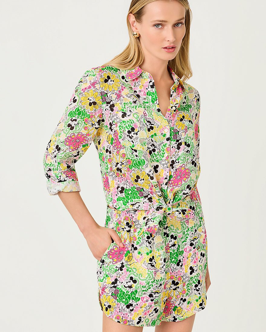 Lilly Pulitzer - Sea View Button Down Top - Multi Throwback Disney