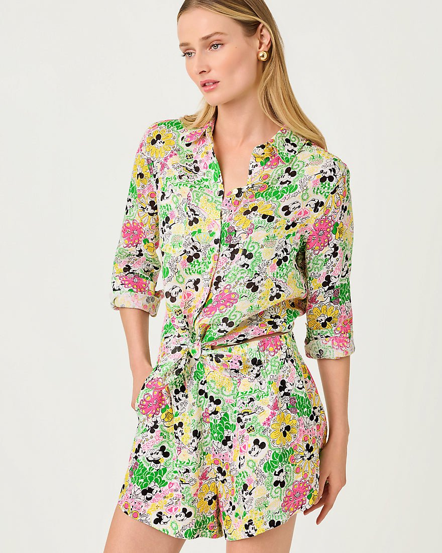 Lilly Pulitzer - Sea View Button Down Top - Multi Throwback Disney