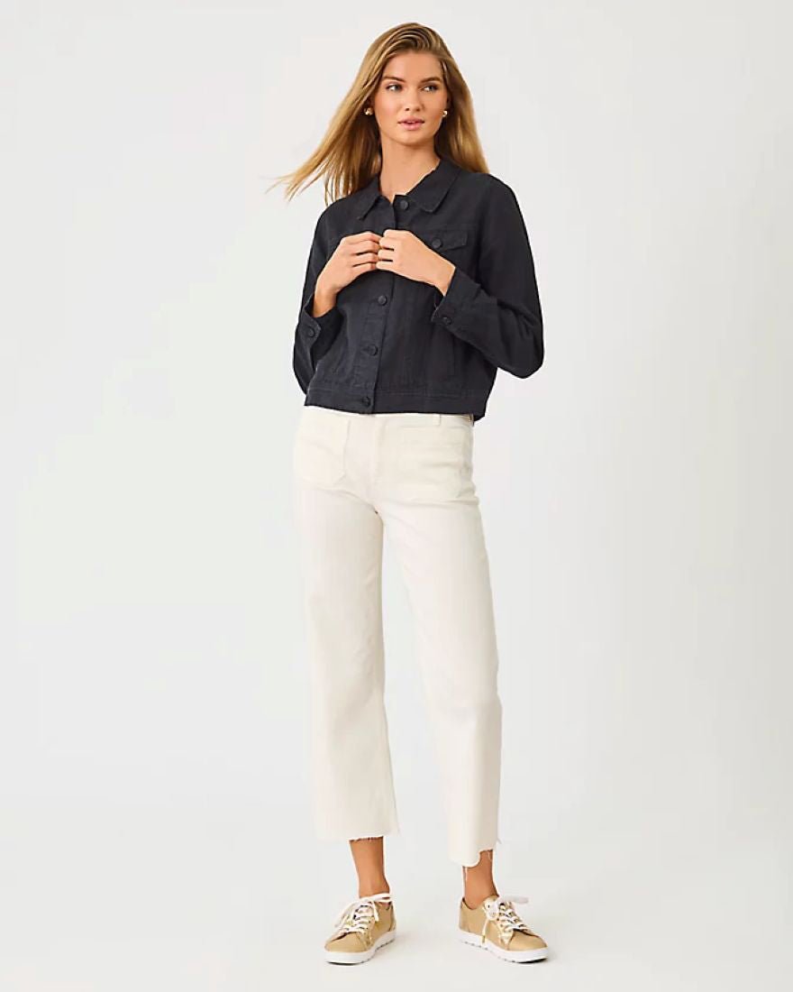 Lilly Pulitzer - Seaspray Linen Jacket - Noir X Noir