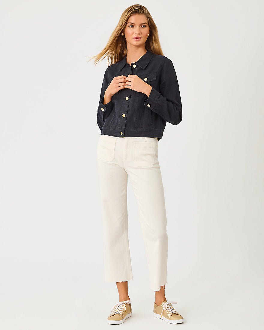 Lilly Pulitzer - Seaspray Linen Jacket - Noir X Noir