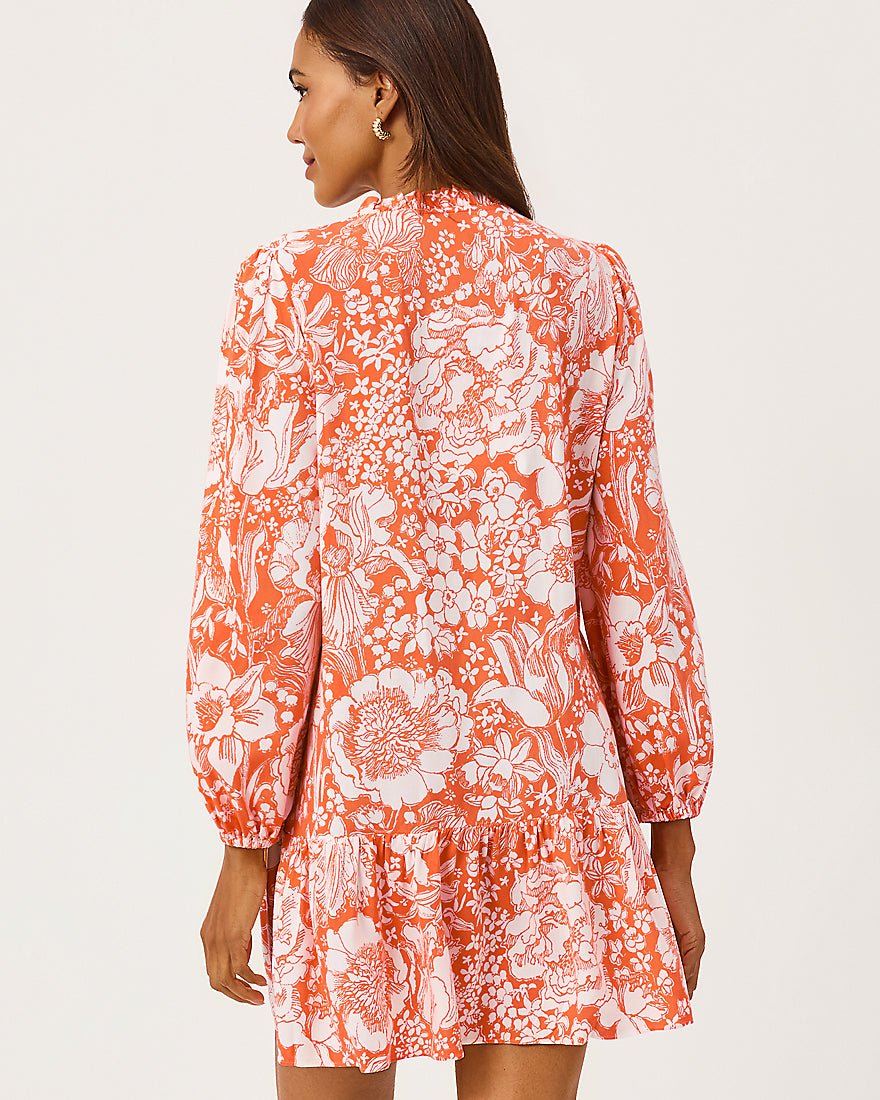 Lilly Pulitzer - Shaley Tunic Dress - Sunset Orange Budding Romance