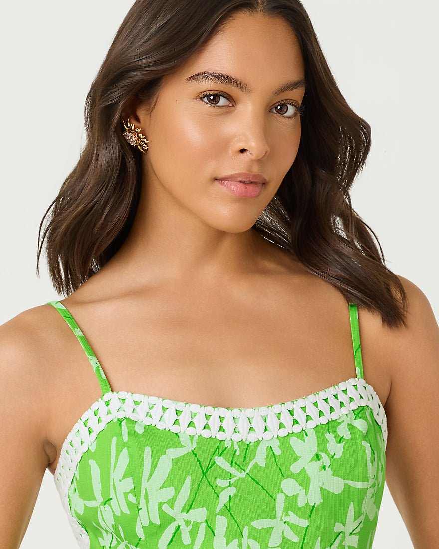 Lilly Pulitzer - Shelli Stretch Dress - Crocodile Green Liza Overprint