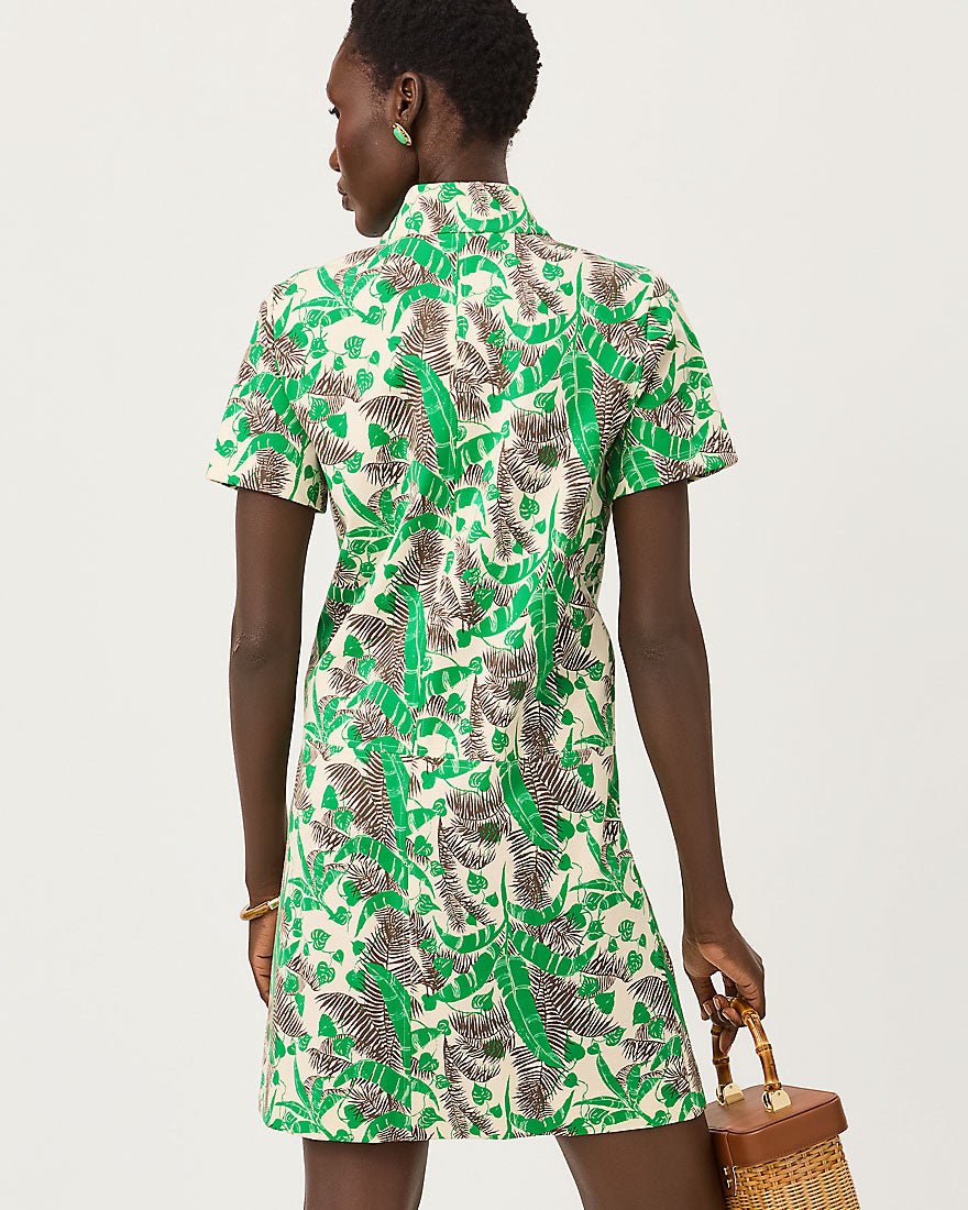 Lilly Pulitzer - Short Sleeve Rosee Dress - Vanilla Spice Hide And Leaf