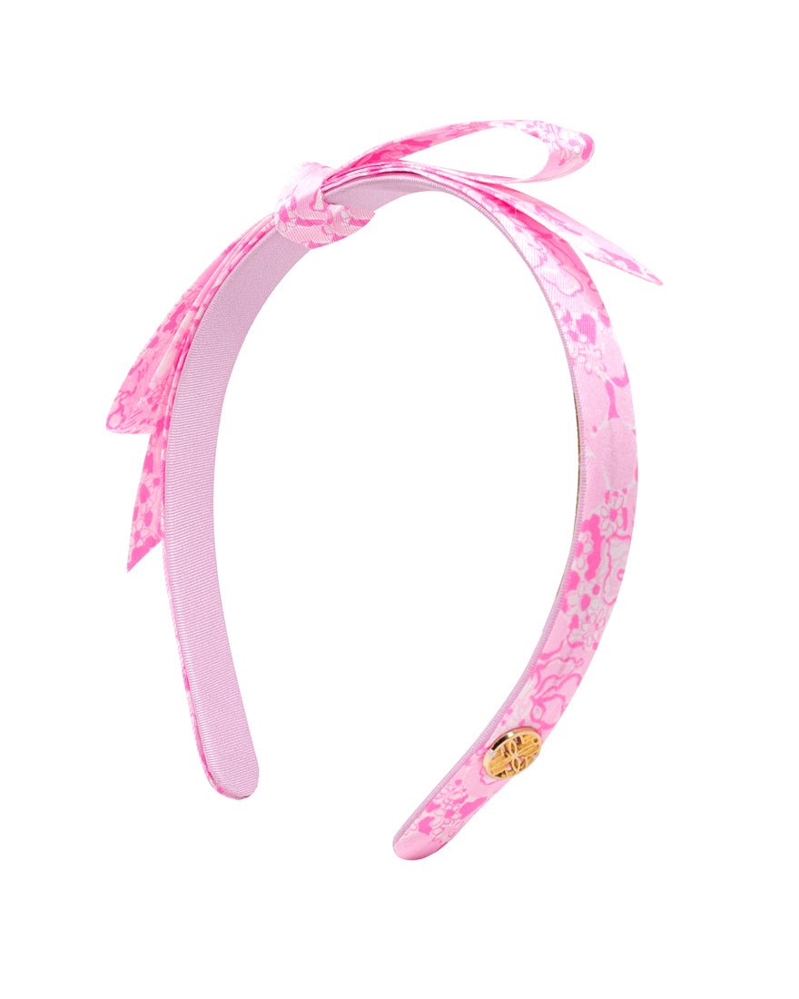 Lilly Pulitzer - Slim Bow Headband - Conch Shell Pink Burst of Joy