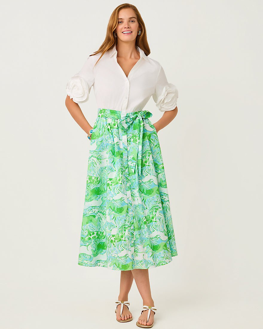 Lilly Pulitzer - Sonaire Midi Shirtdress - Capri Blue Galloping Gals