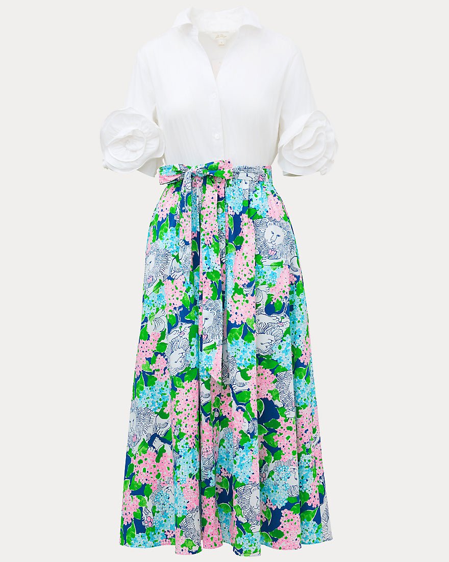 Lilly Pulitzer - Sonaire Midi Shirtdress - Starlight Navy Lydia The Lion