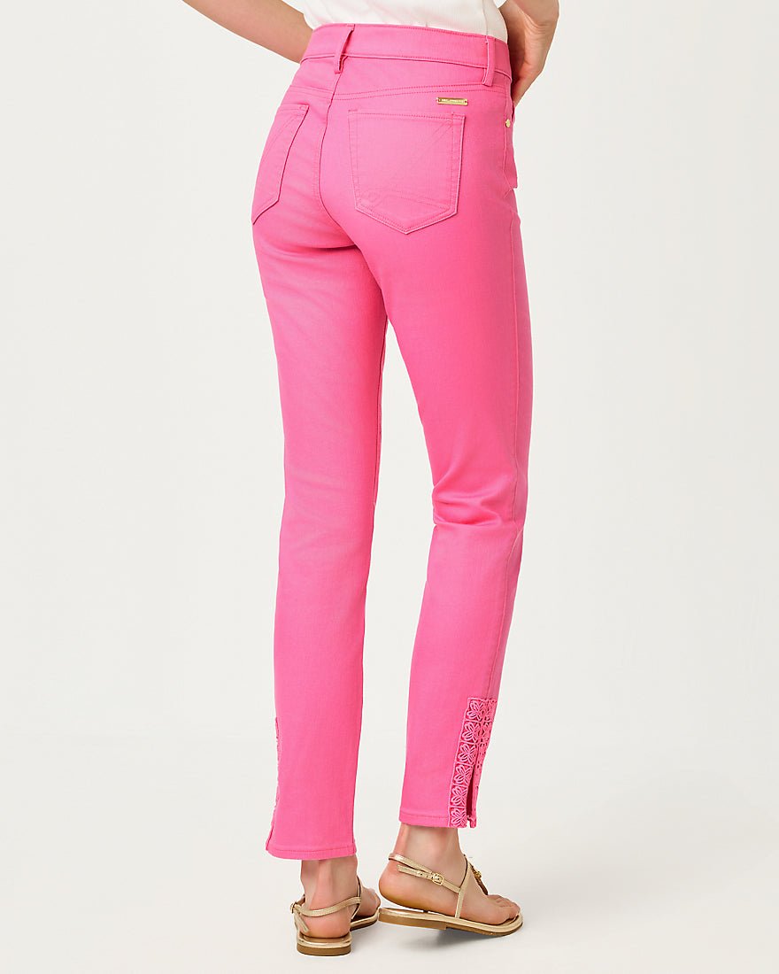 Lilly Pulitzer - South Ocean High Rise Skinny Jean - Cherry Blossom Pink