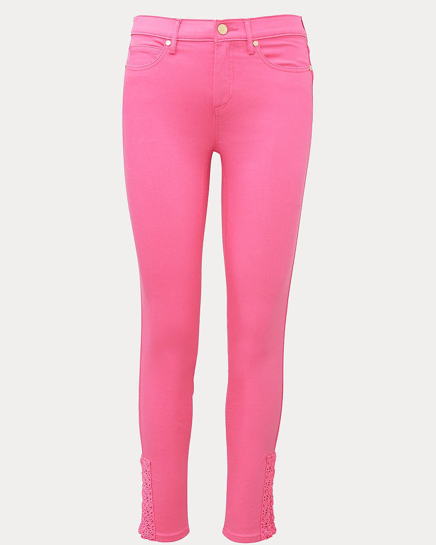 Lilly Pulitzer - South Ocean High Rise Skinny Jean - Cherry Blossom Pink
