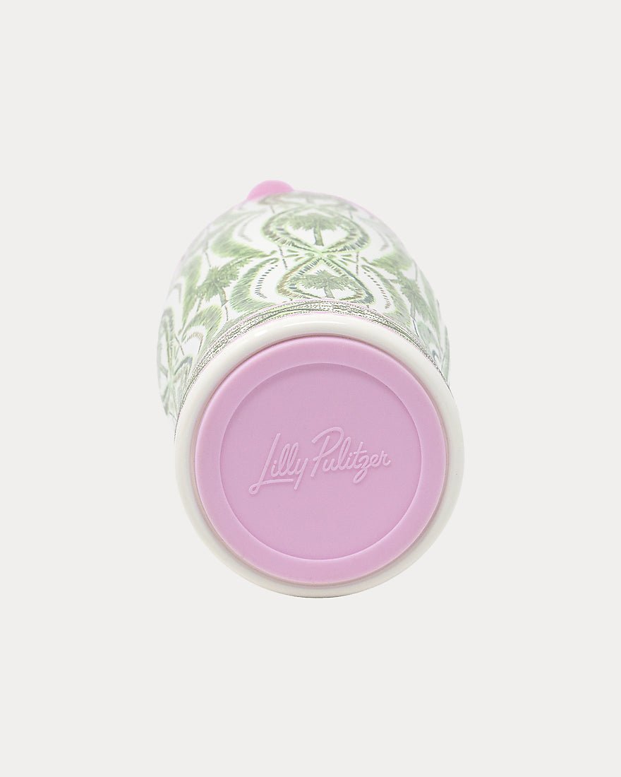Lilly Pulitzer - Stainless Steel Tumbler With Straw - Coconut Textured Palm Stripe